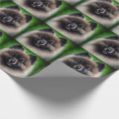 Papier Cadeau Keeshond Dog en tenue de jour St. Patrick (Coin)