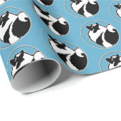 Papier Cadeau Keeshond Graphics - Cute Original Chig Art (Coin rond)