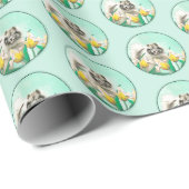 Papier Cadeau Keeshony in Tulips Peinture mignonne Original Chie (Coin rond)