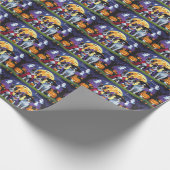 Papier Cadeau Kelpies australiennes Chiens Citrouille Halloween  (Coin)