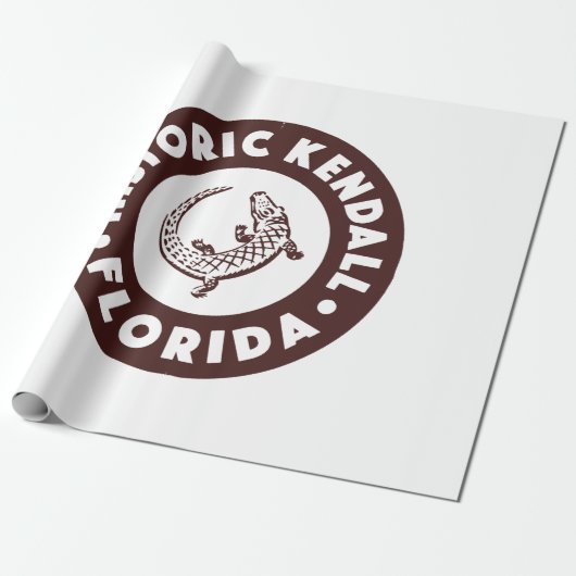 Papier Cadeau Kendall Floride Cercle - Brun (Déroulé)