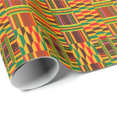 Papier Cadeau Kente coloré (Coin rond)