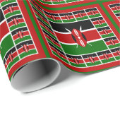 Papier Cadeau Kenya Drapeau Papier, Kenya Pressies (Coin rond)
