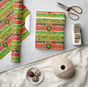 Papier Cadeau Kenya Edgy Drapeau National Couleurs Motif Design