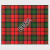 Papier Cadeau Kerr Tartan avec le nom de famille (Plat)