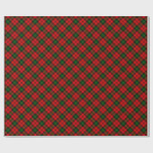 Papier Cadeau Kerr tartan rouge vert plaid (Plat)