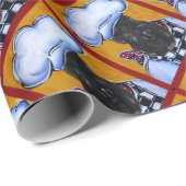 Papier Cadeau Kerry Blue Terrier Chef (Coin rond)