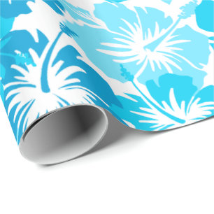 Papier Cadeau Ketmie épique Camo hawaïen floral