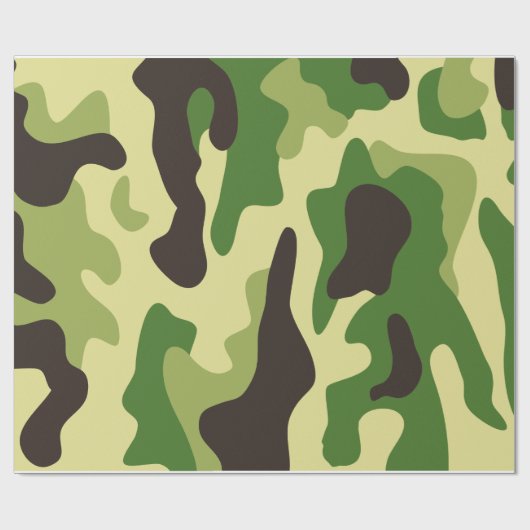Papier Cadeau Khaki camouflage pattern (Plat)