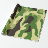 Papier Cadeau Khaki camouflage pattern (Déroulé)