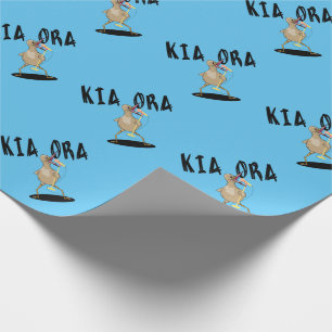 Papier Cadeau Kia ora Kiwi Te Reo Salutation