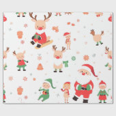 Papier Cadeau Kids Elf Christmas Wrapping Paper (Plat)