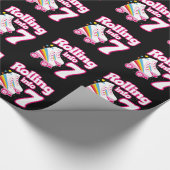 Papier Cadeau Kids Skate Party - 7e anniversaire - Roller Skate (Coin)