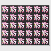 Papier Cadeau Kids Skate Party - 7e anniversaire - Roller Skate (Plat)