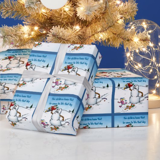 Papier Cadeau Killer Snowman Drôle Cartoon Noël Enveloppement Ca (Vacances)