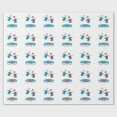 Papier Cadeau Kim Jong Un et le président Trump Trampolone (Plat)