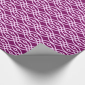 Papier Cadeau Kimono imprimé, prune et rose (Coin)