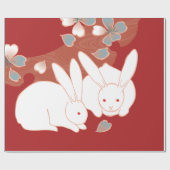 Papier Cadeau Kimono japonais Cute Rabbits Art (Plat)