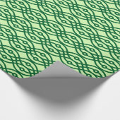 Papier Cadeau Kimono, vert clair et vert foncé (Coin)