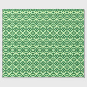 Papier Cadeau Kimono, vert clair et vert foncé (Plat)