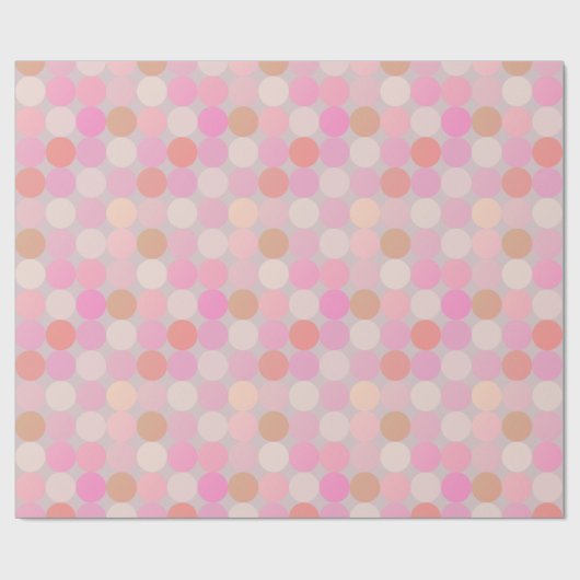 Papier Cadeau Kinda Modern, Kinda Retro Tons De Cercles Roses (Plat)