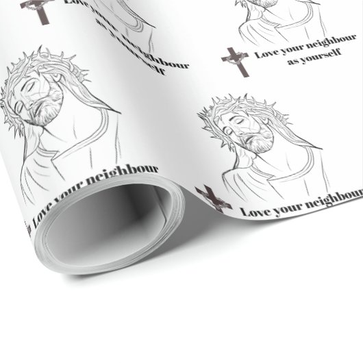 Papier Cadeau kindness to neighbour (Coin rond)