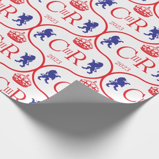 Papier Cadeau King Charles CIIIR Coronation 2023 Royaume-Uni (Coin)