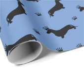 Papier Cadeau King Short Hair Dachshund - motif 1 (Coin rond)