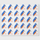 Papier Cadeau Kingfisher Design Cadeau d'anniversaire (Plat)