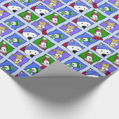 Papier Cadeau KiniArt Hiver Westies Wrapt Papier (Coin)