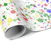 Papier Cadeau KiniArt Joyeux Peinture éclaboussée (Coin rond)