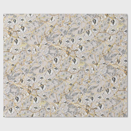 Papier Cadeau Kintsugi japonais. (Plat)