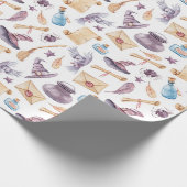 Papier Cadeau Kit école de sorcière Motif d'aquarelle papier (Coin)