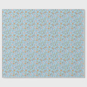 Papier Cadeau Kite Icons Motif Bleu clair (Plat)