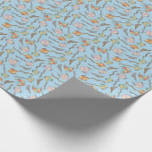 Papier Cadeau Kite Icons Motif Bleu clair (Coin)