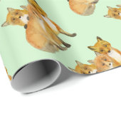 Papier Cadeau Kits Fox (Coin rond)