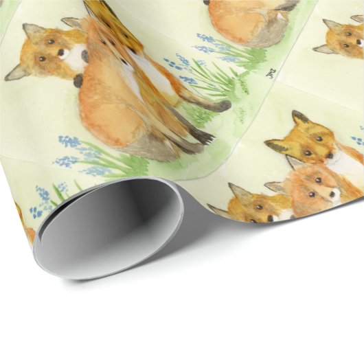 Papier Cadeau Kits Fox (Coin rond)