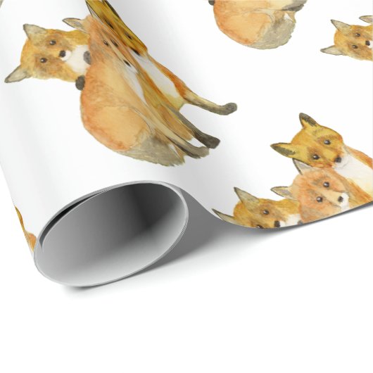 Papier Cadeau Kits Fox (Coin rond)