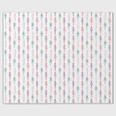 Papier Cadeau Kitsch Casse-Noix Soldats En Bois Joyeux Vacances (Plat)