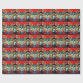 Papier Cadeau Kitten coloré (Plat)