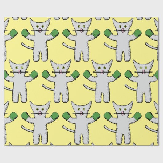 Papier Cadeau Kitten en boîte avec Mittens Thunder_Cove (Plat)