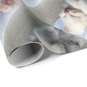 Papier Cadeau Kitten endormi (Coin rond)