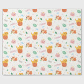 Papier Cadeau Kitten et Corgi Puppy (Plat)