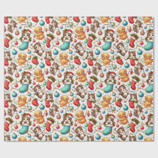 Papier Cadeau Kittens and Puppies for Christmas