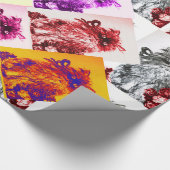 PAPIER CADEAU KITTY CAT / KITTEN AVEC ROSES ROUGES (Coin)