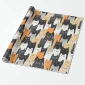 Papier Cadeau Kitty Cat-mouflage Cat Camo Wrapping Paper (Déroulé)