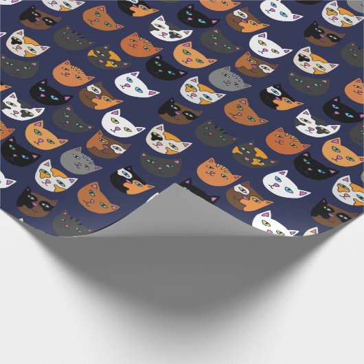Papier Cadeau Kitty Chats partout motif (Coin)