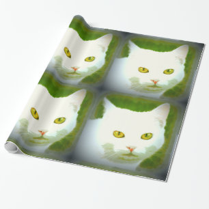 Papier Cadeau kittycats blancs