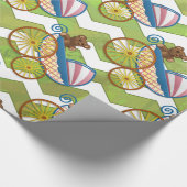 Papier Cadeau Kiwi Bash Green Chevron Baby Stuff (Coin)