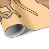 Papier Cadeau Kiwi de Kawaii (Coin rond)